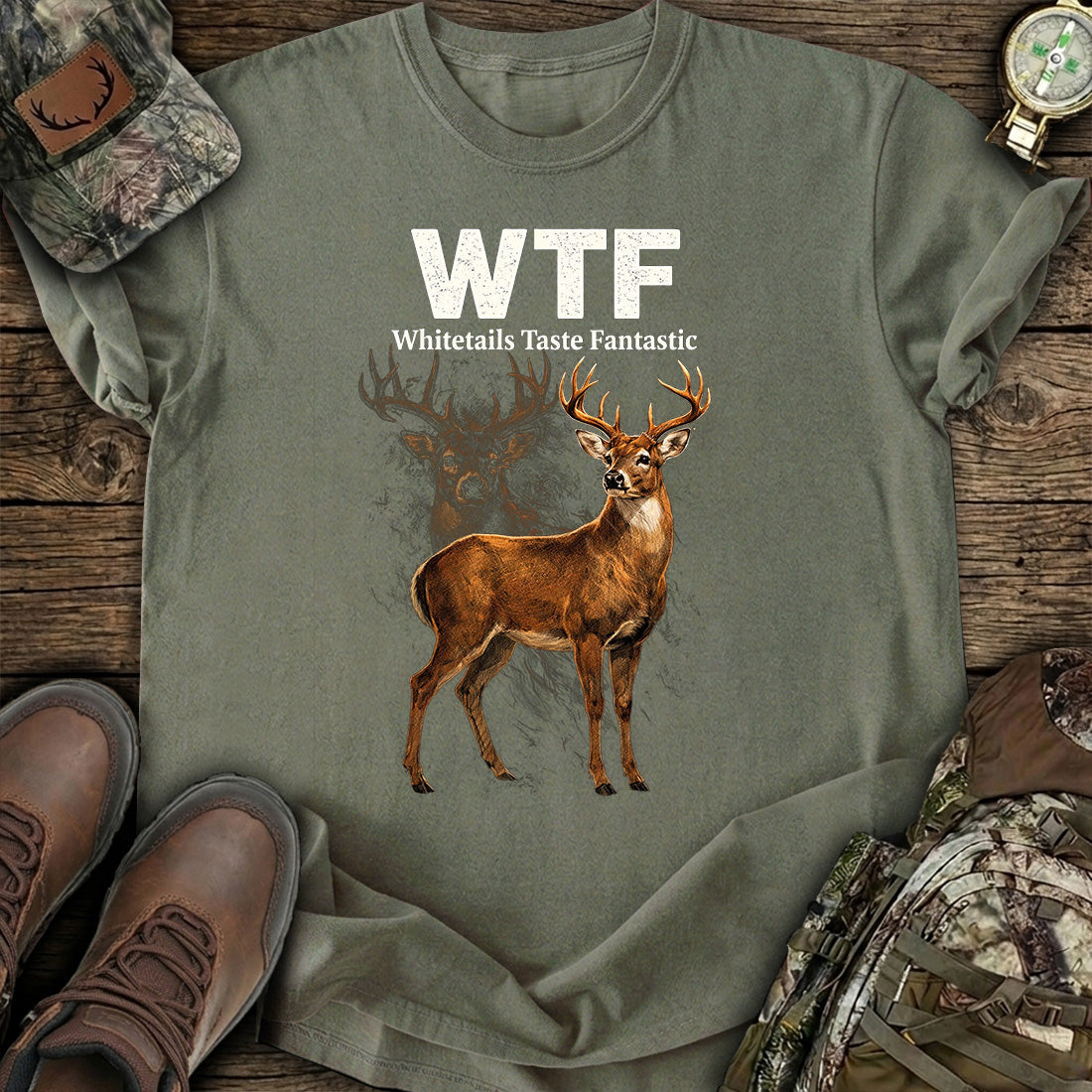 Whitetail Deer Funny Hunting T-Shirt product image 2