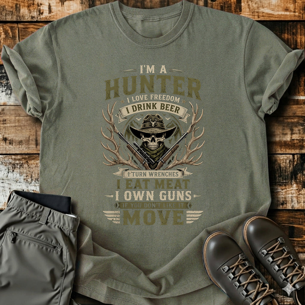 Hunter Skull Beer Freedom T-Shirt product image 5