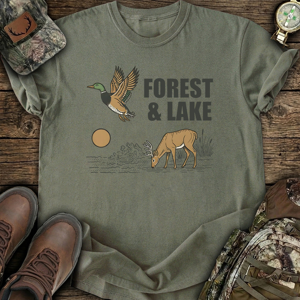 Forest Lake Deer T-Shirt product image 2