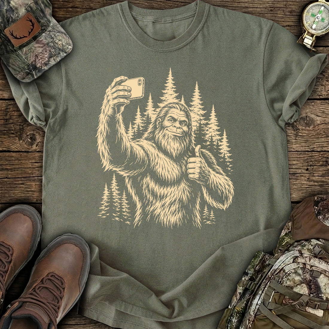 Bigfoot Selfie Legend T-Shirt product image 3