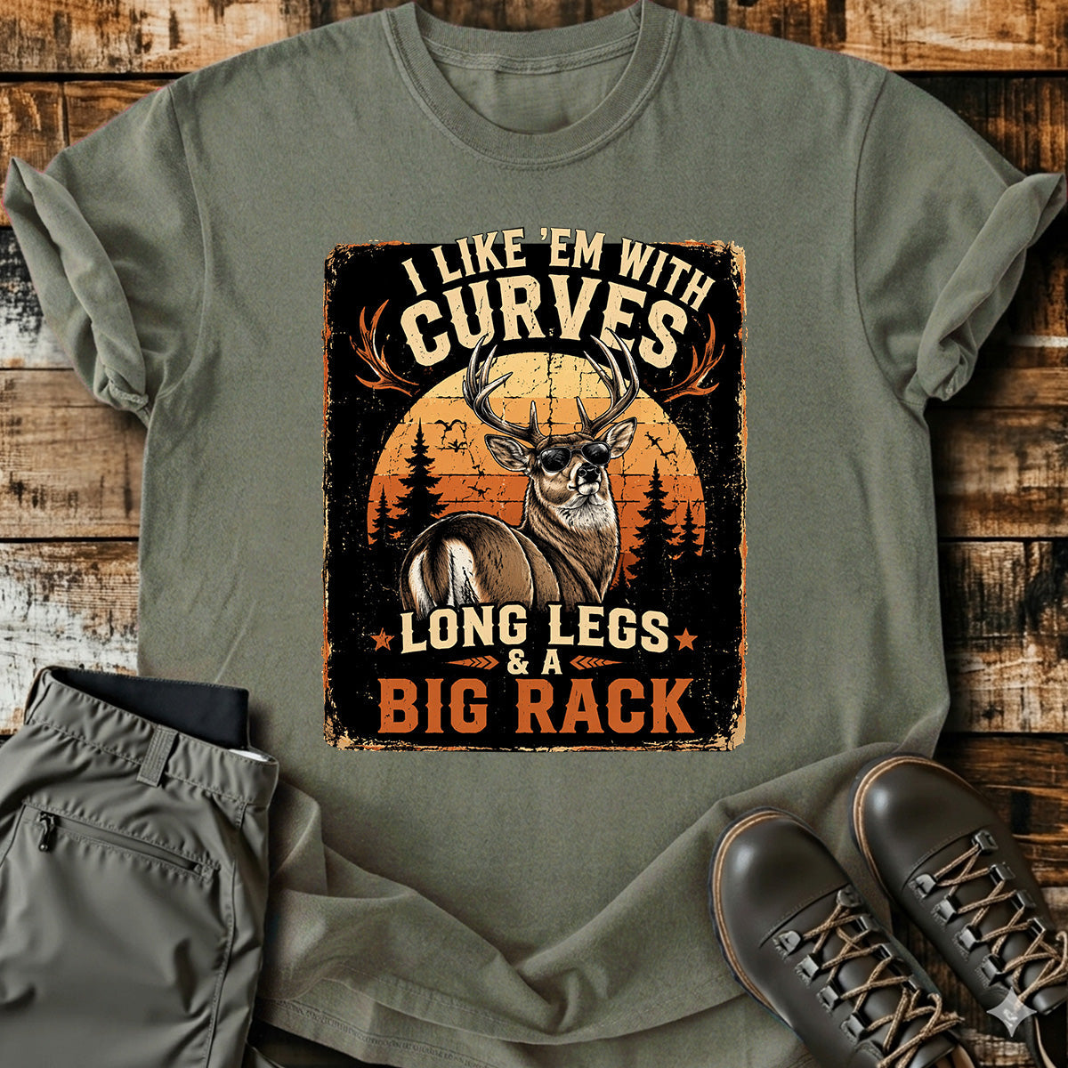 Big Rack Buck Hunting Joke T-Shirt product image 6