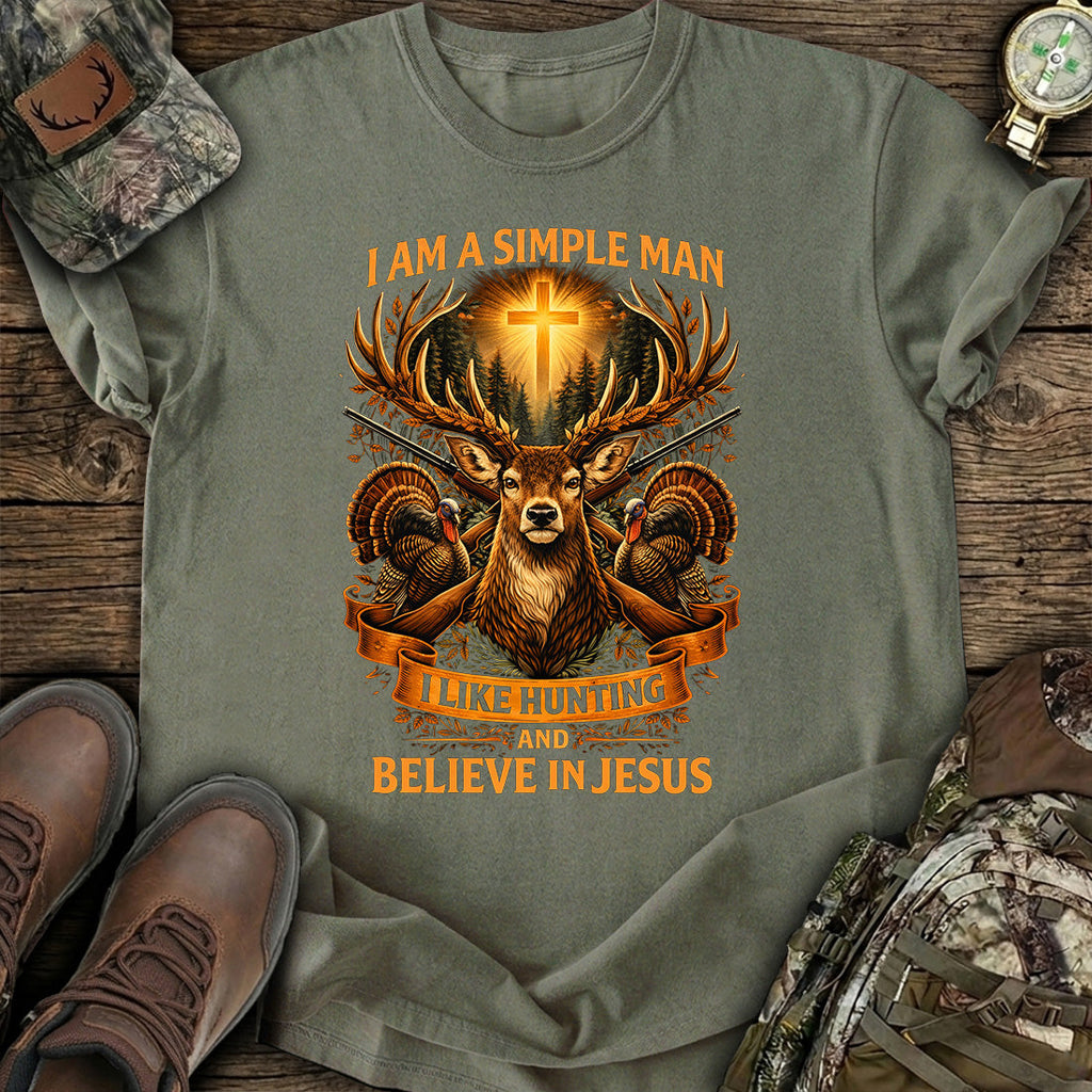 Hunting Jesus Simple Man T-Shirt product image 6