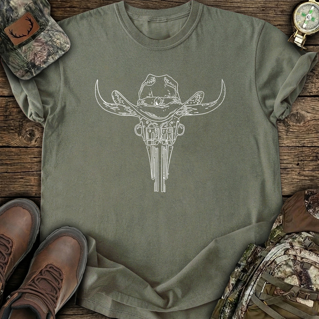 Outlaw Horns Revolver T-Shirt product image 5
