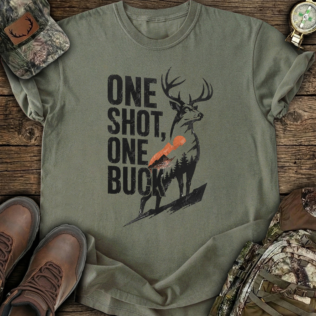 One Shot Buck T-Shirt product image 1