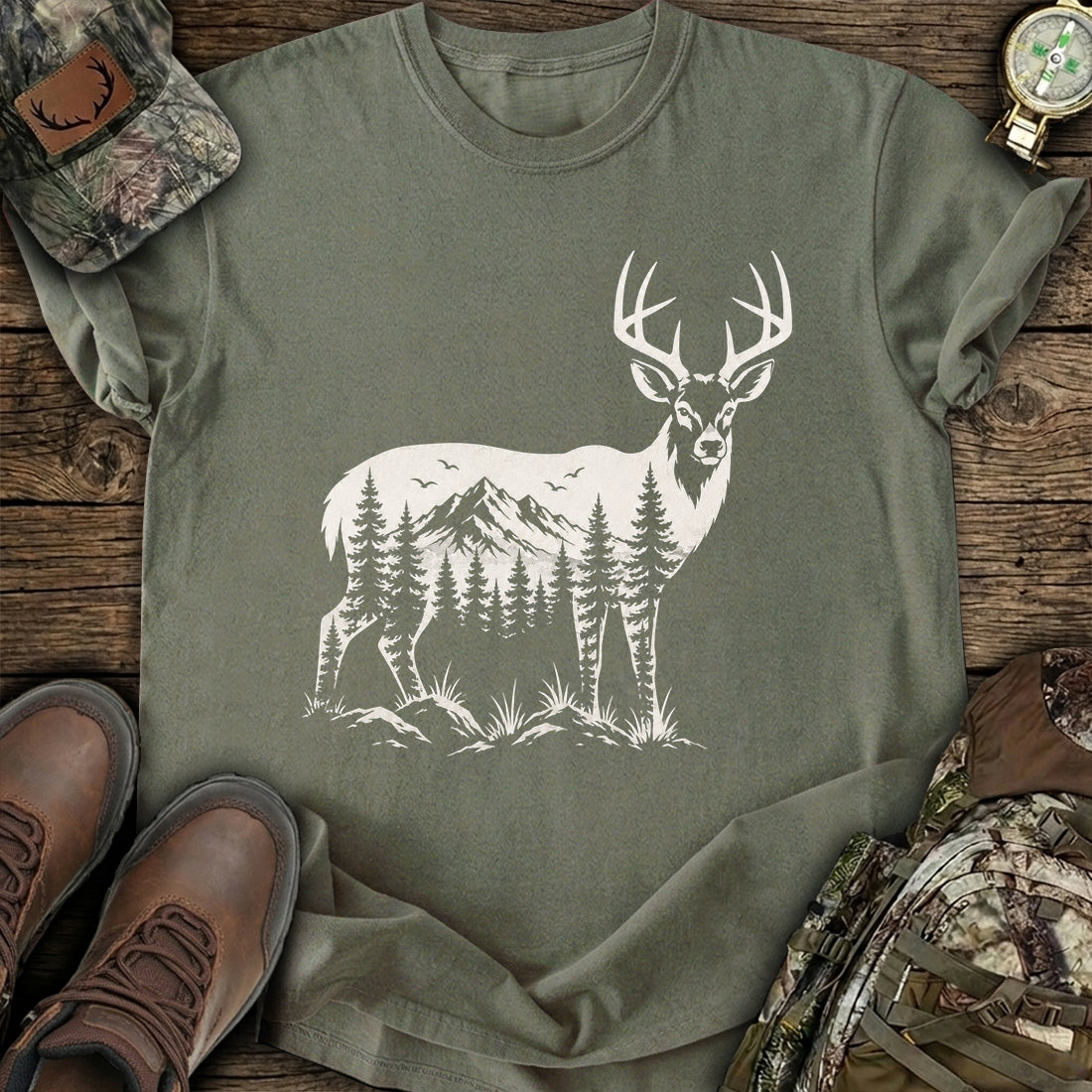 Mountain Deer Hunter T-Shirt product image 6