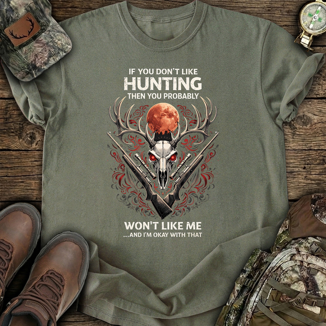 Hunting Don’t Like Me T-Shirt product image 6