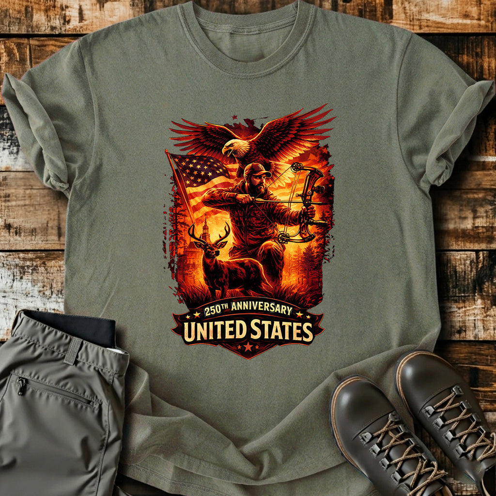 250th Bowhunter Deer USA T-Shirt product image 6