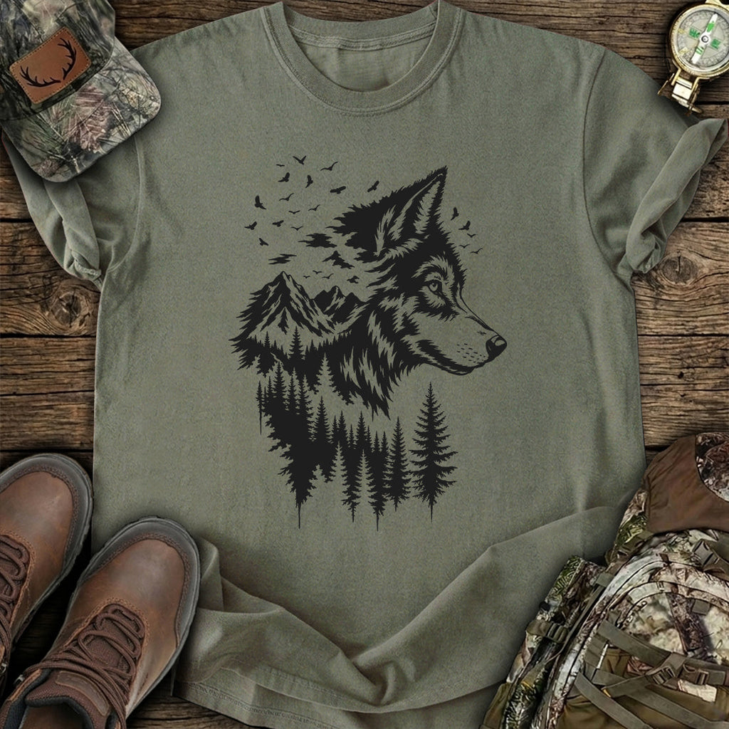 Lone Wolf Forest T-Shirt product image 3