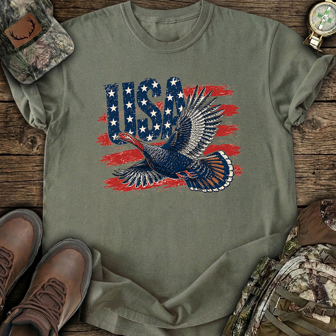 USA Turkey Hunting T-Shirt product image 1