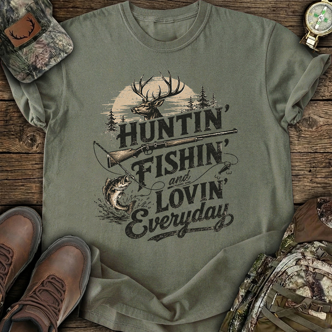 Hunting Fishing Outdoors T-Shirt product image 1