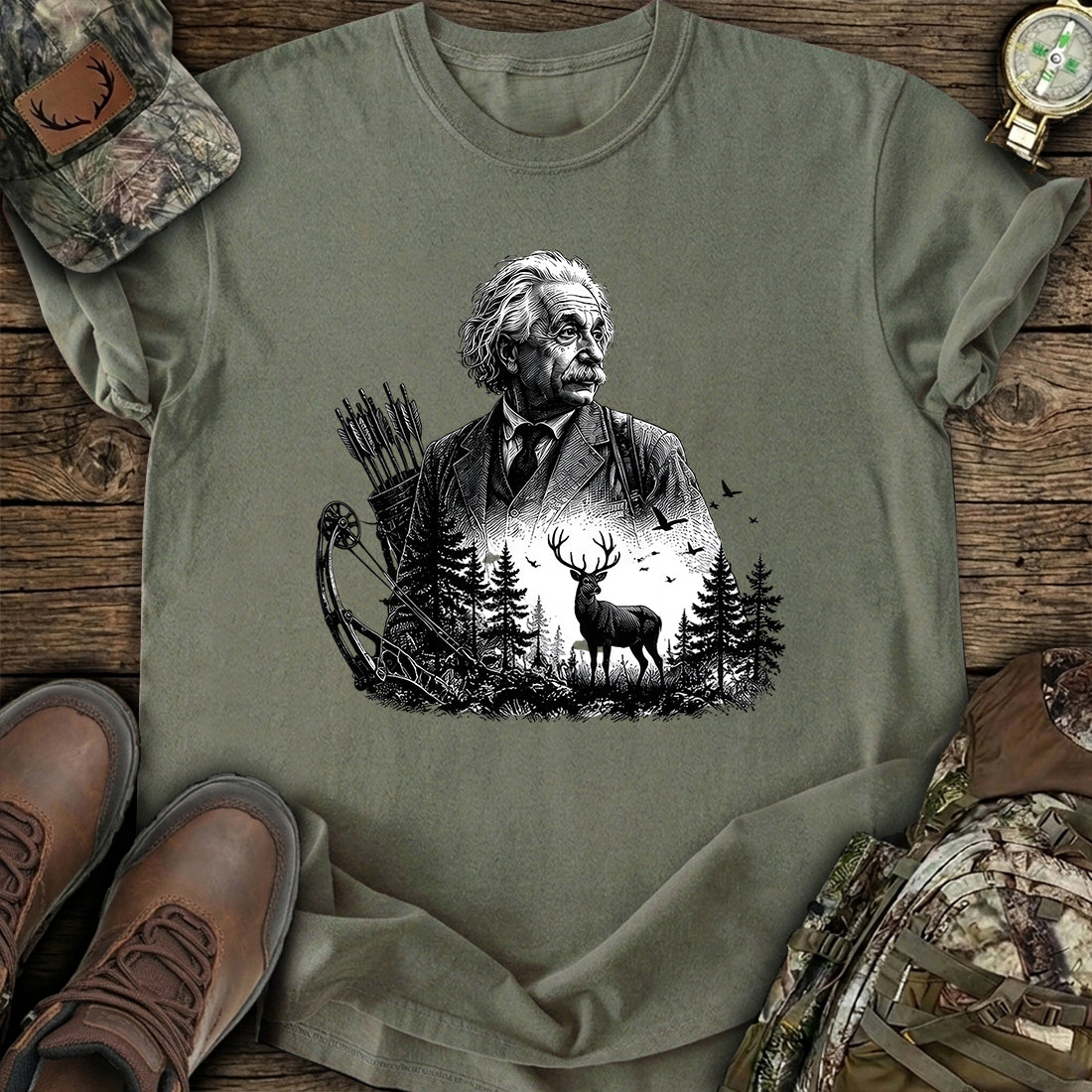 Einstein Genius Bowhunter T-Shirt product image 3