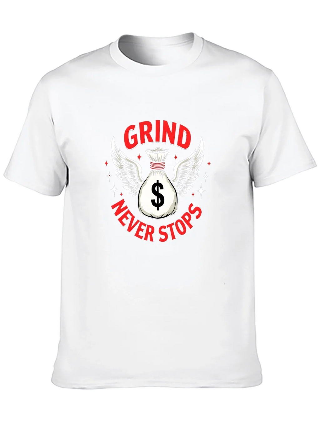 Grind Never Stops Black Graphic T-Shirt