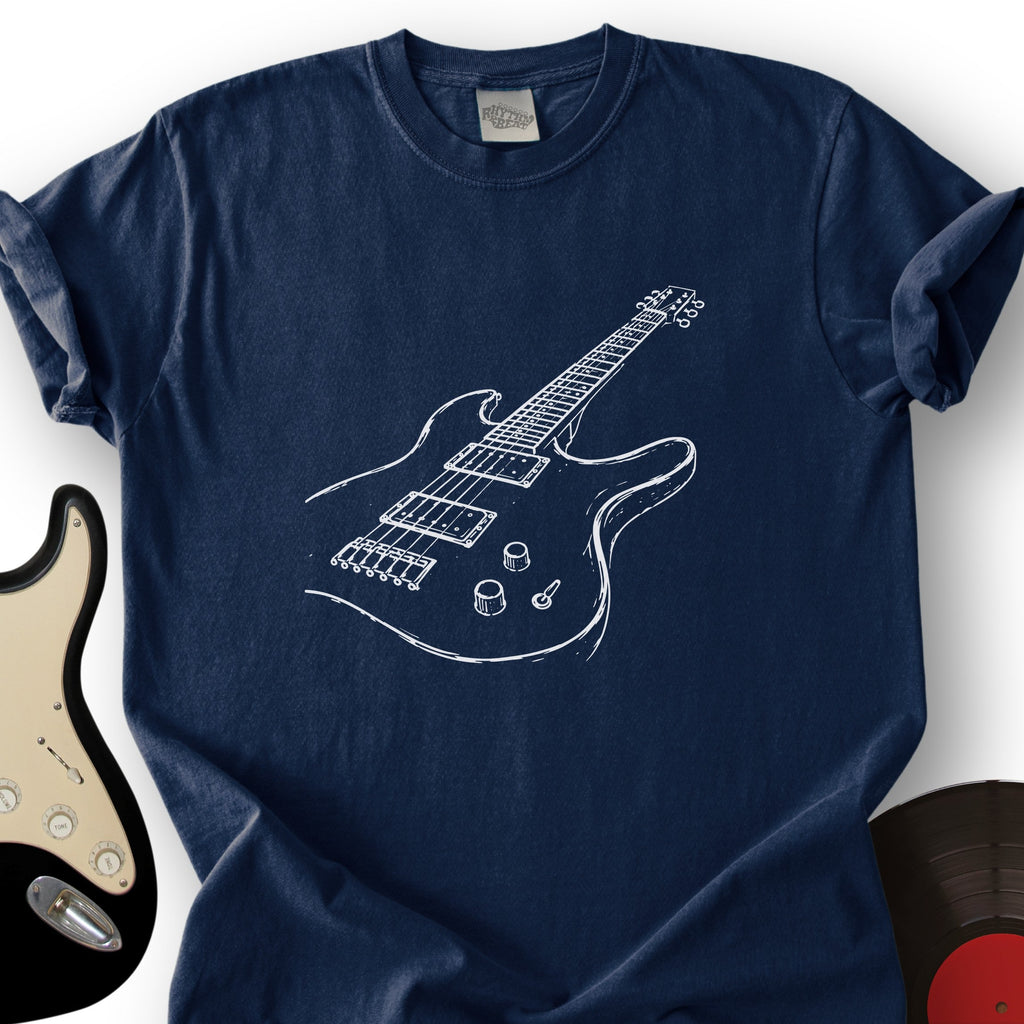 Electric Guitar Sketch T-Shirt product image 4