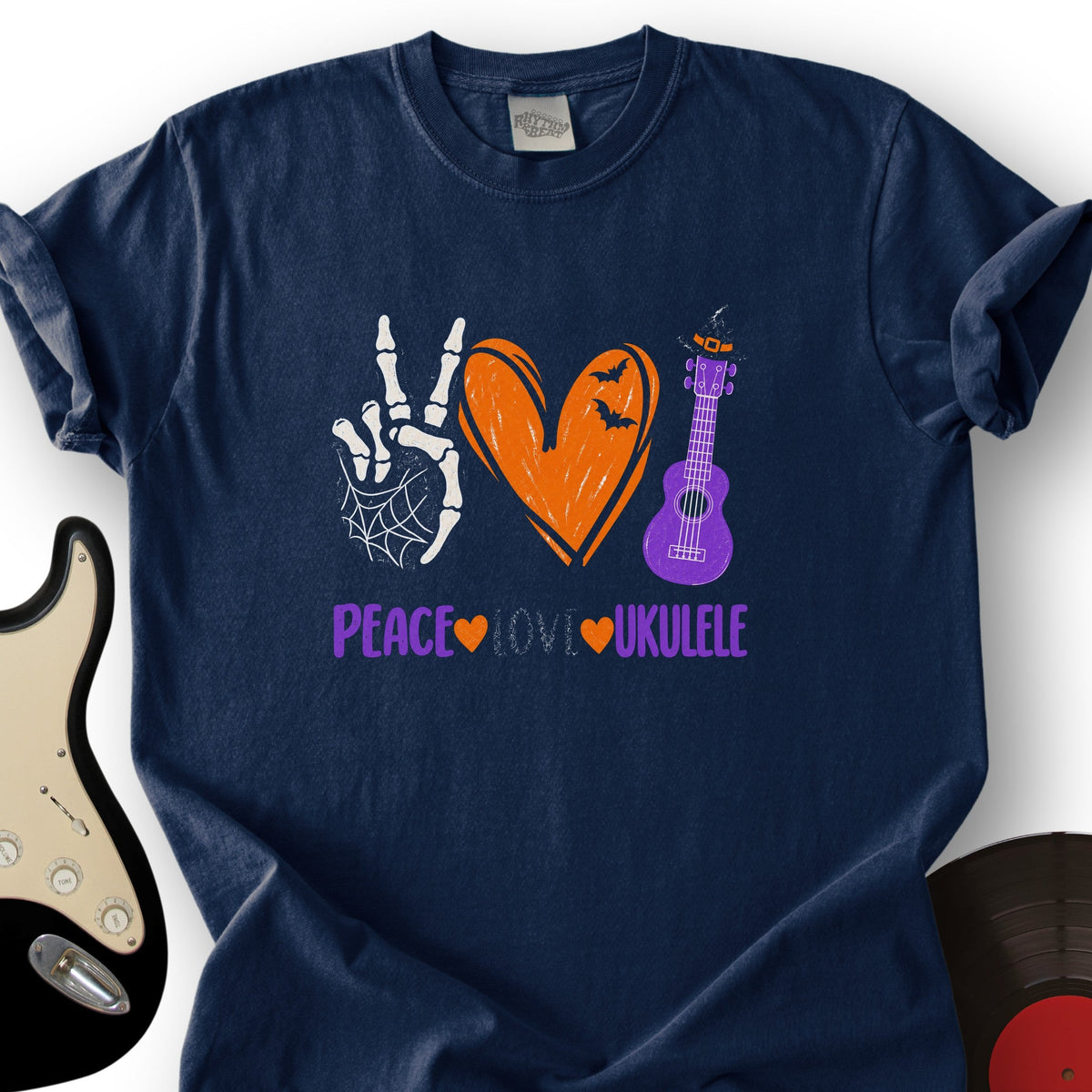 Peace Love Ukulele T-Shirt product image 3