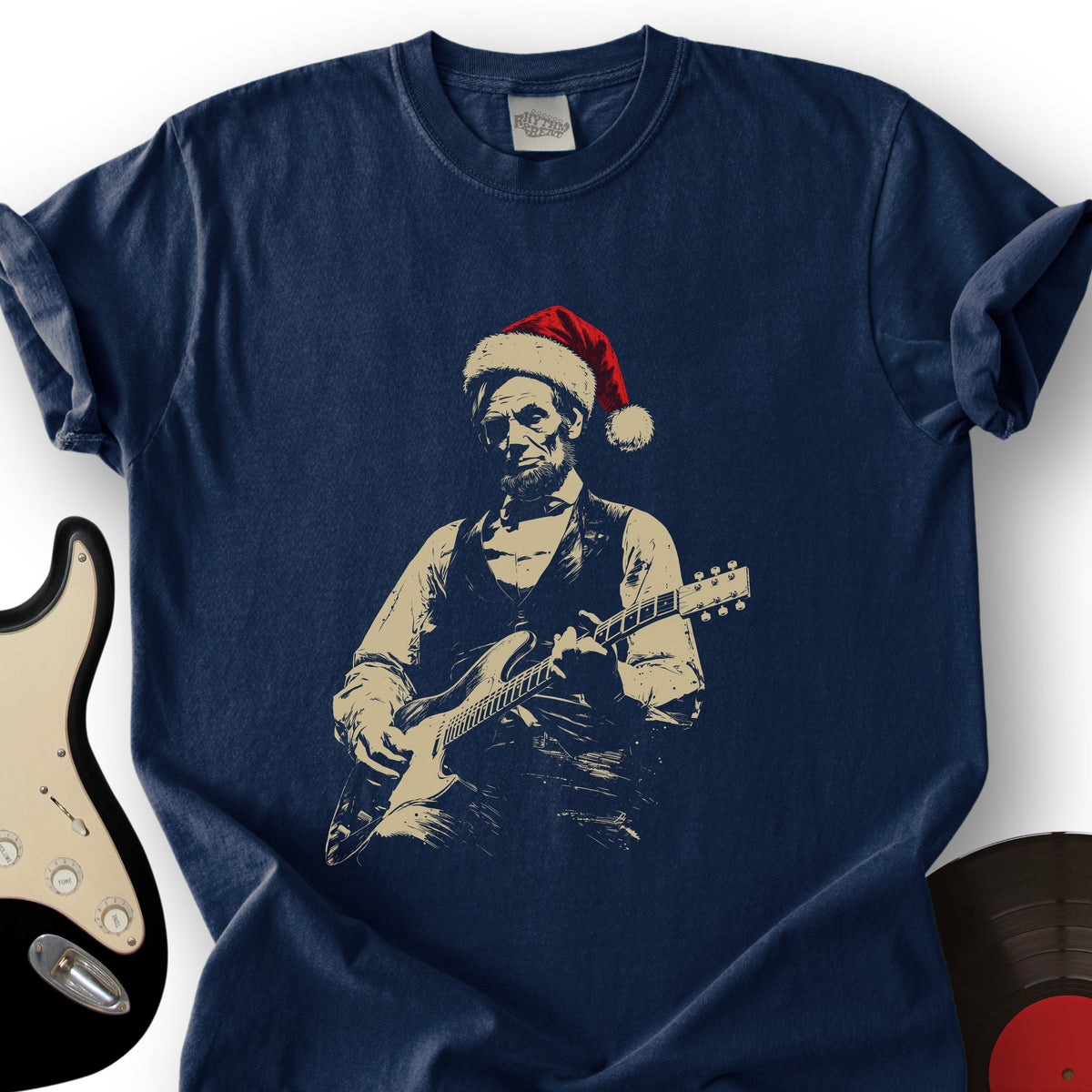 Lincoln Claus Red Hat Christmas T-Shirt