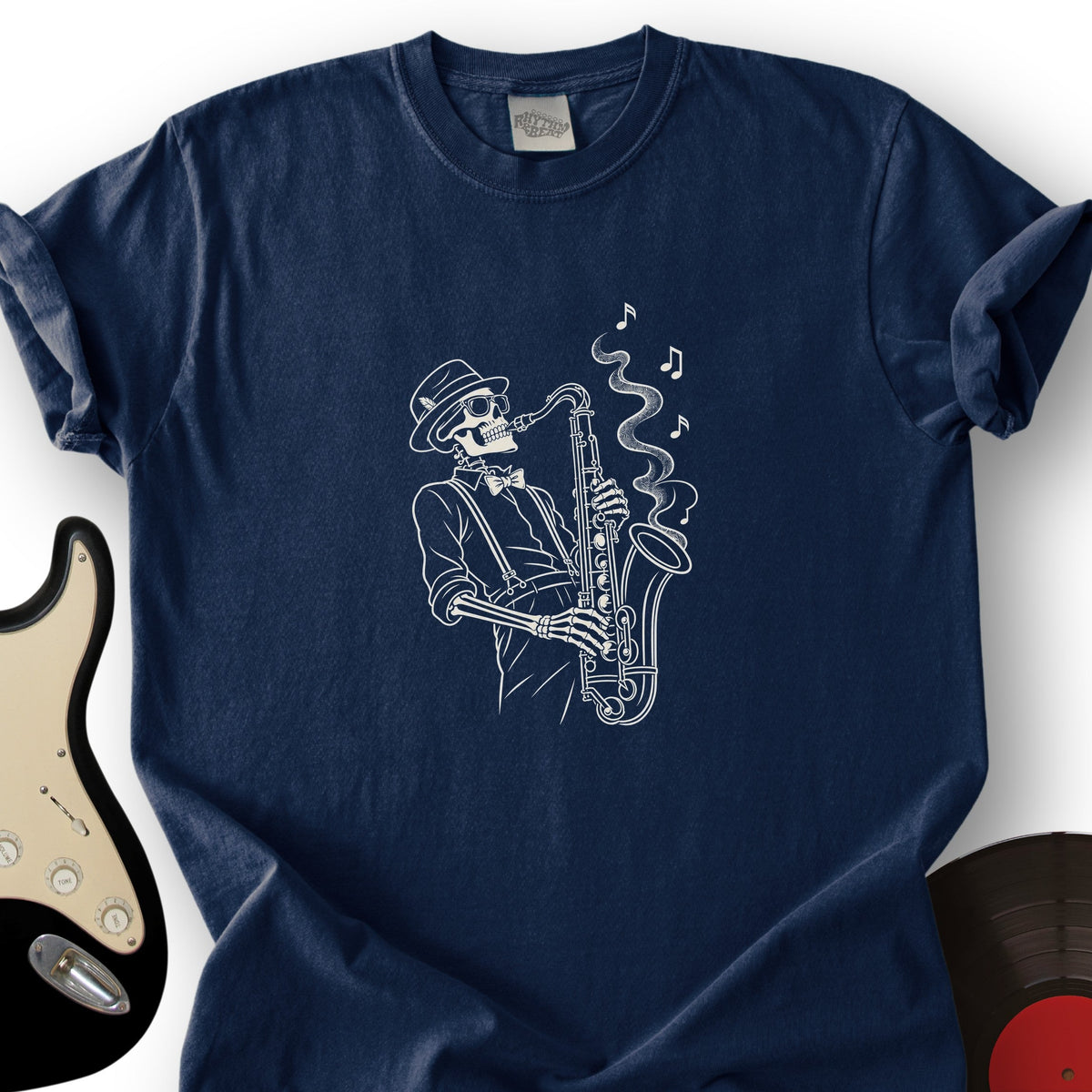 Skeleton Saxophone T-Shirt product image 5