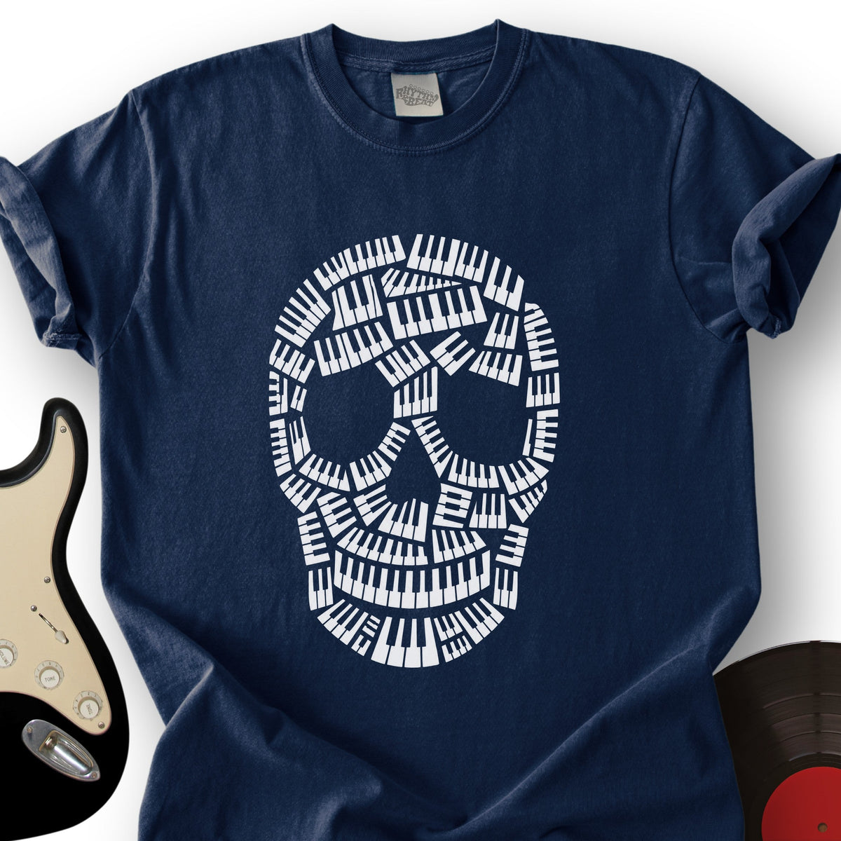 Piano Key Skull T-Shirt product image 2