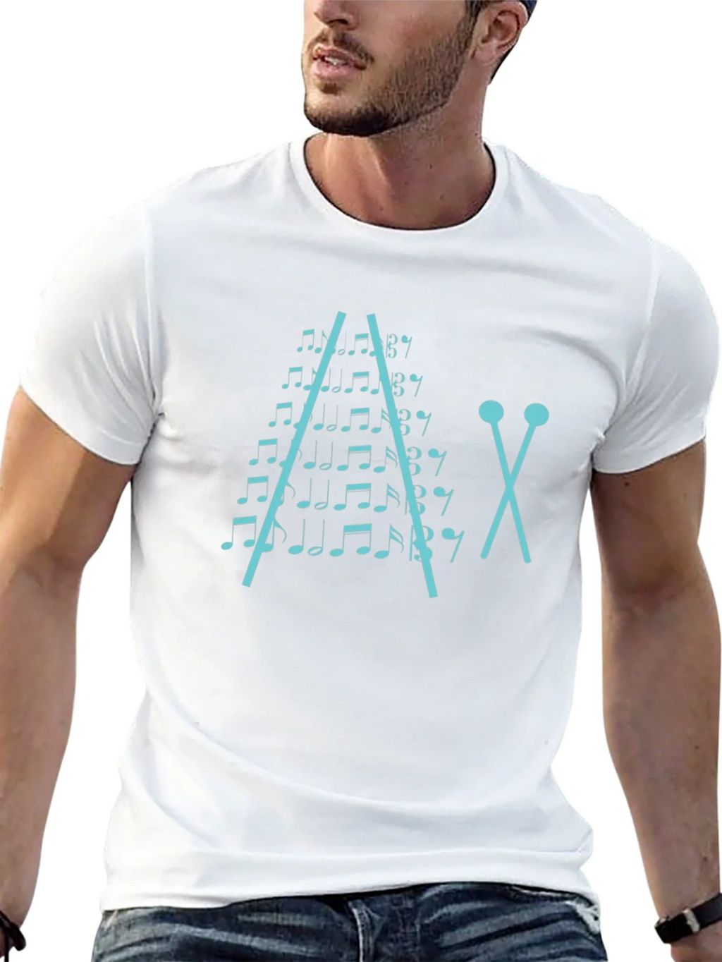 Musical Notes Xylophone Graphic T-Shirt product image 12