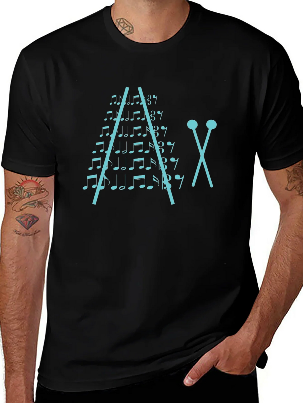 Musical Notes Xylophone Graphic T-Shirt product image 1