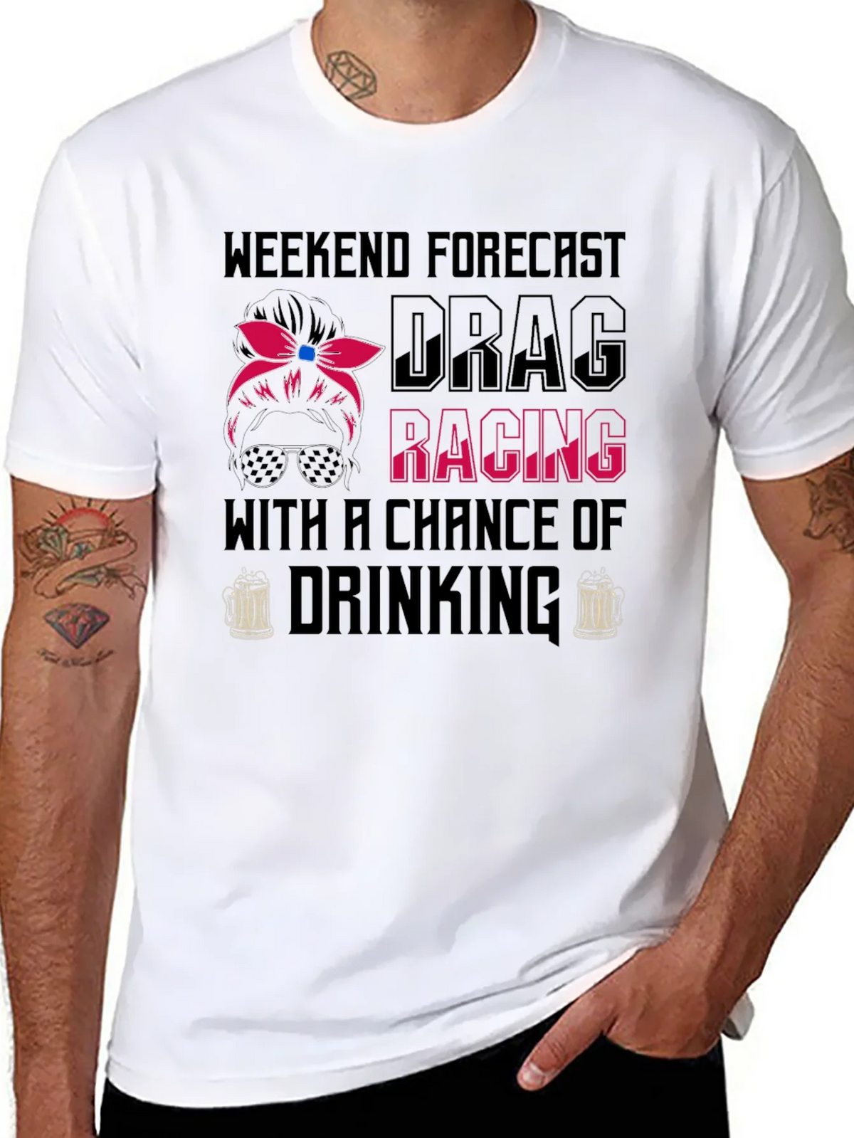 Drag Racing & Drinking T-Shirt product image 7