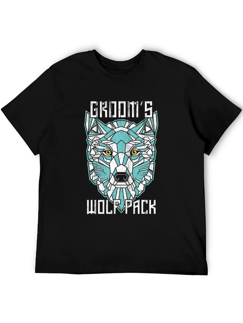 Grooms Wolf Pack Graphic Tee - Modern Geometric Design product image 5