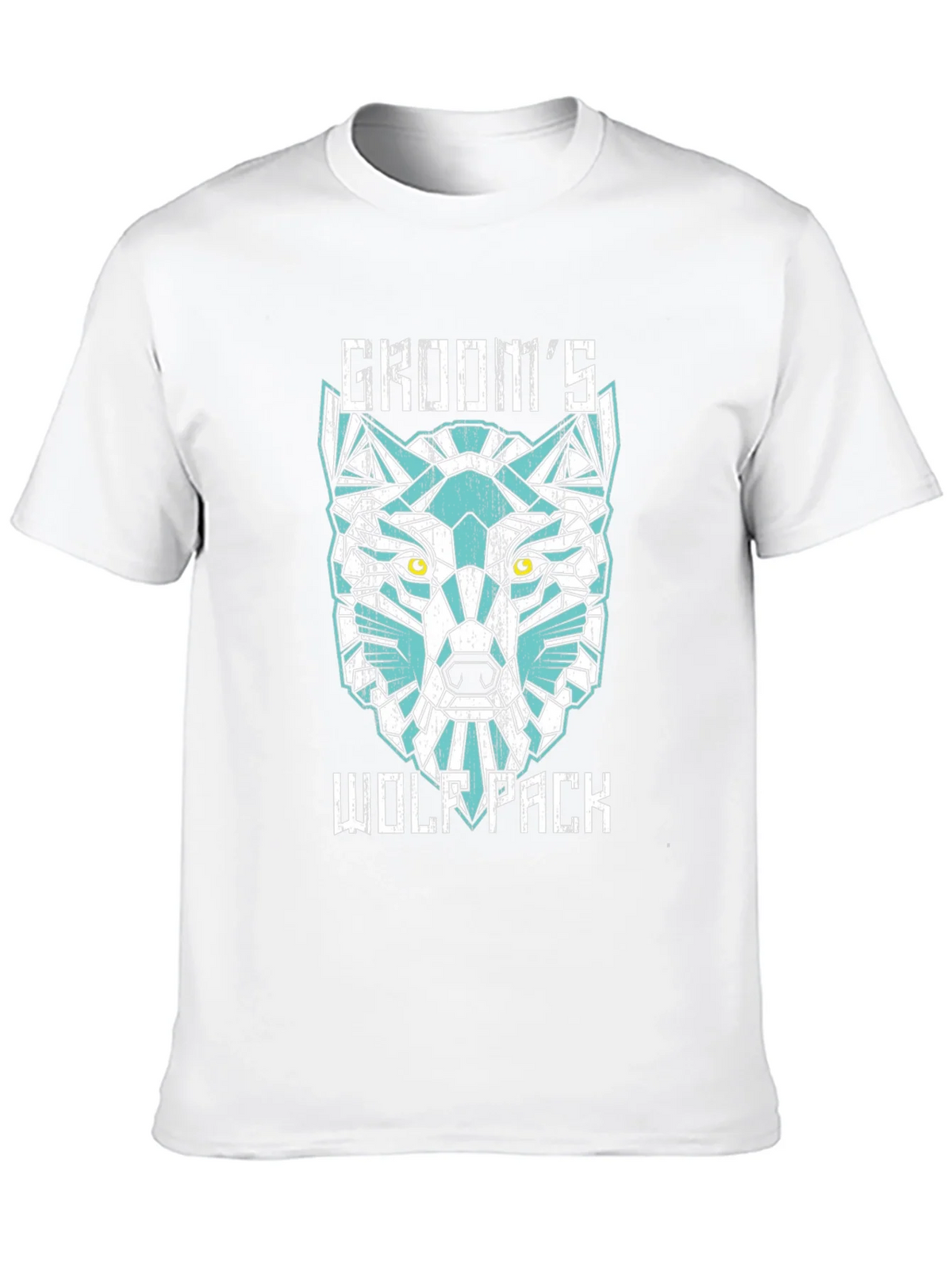 Grooms Wolf Pack Graphic Tee - Modern Geometric Design product image 9