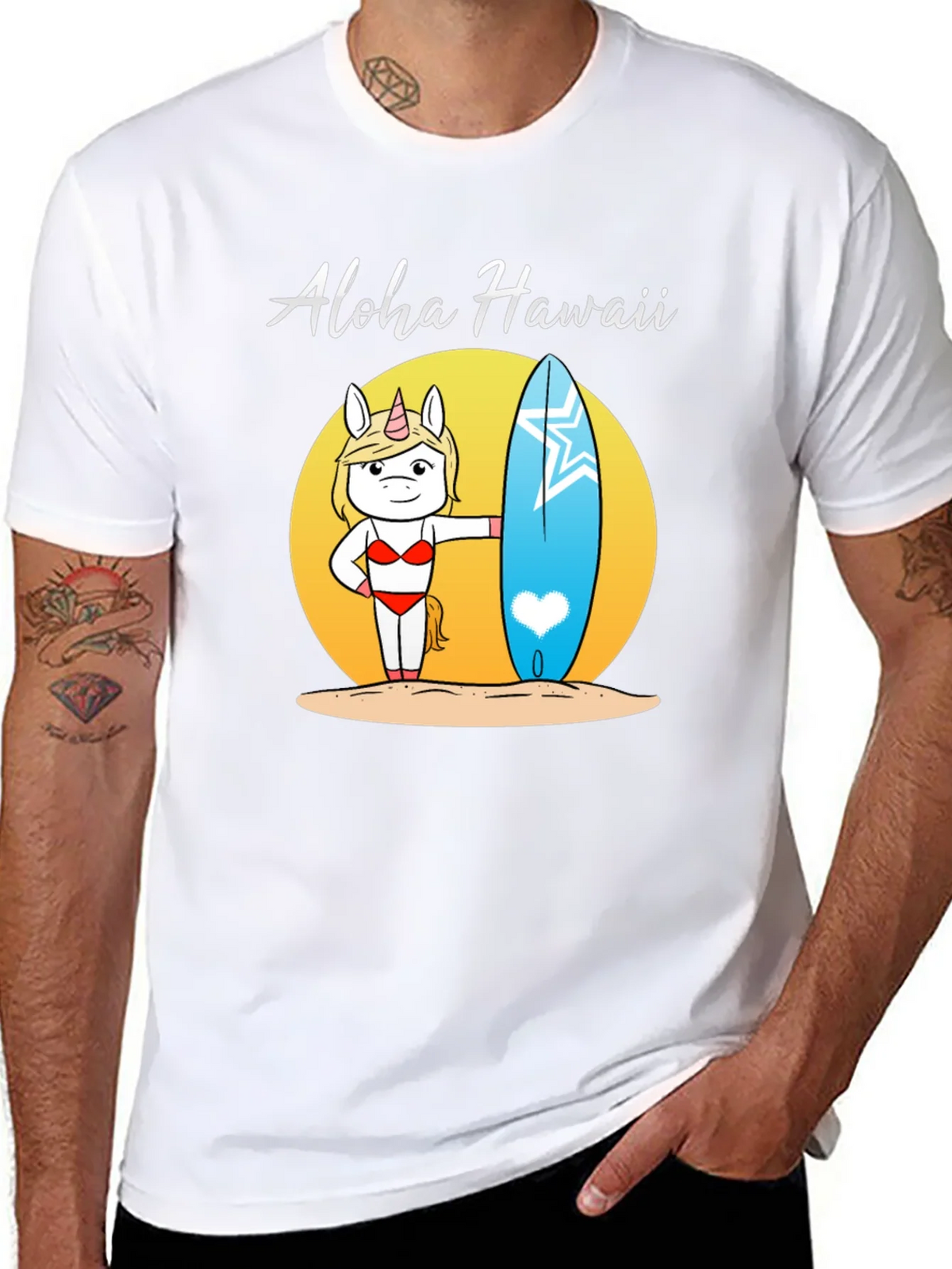 Aloha Hawaii Unicorn Surf T-Shirt product image 7