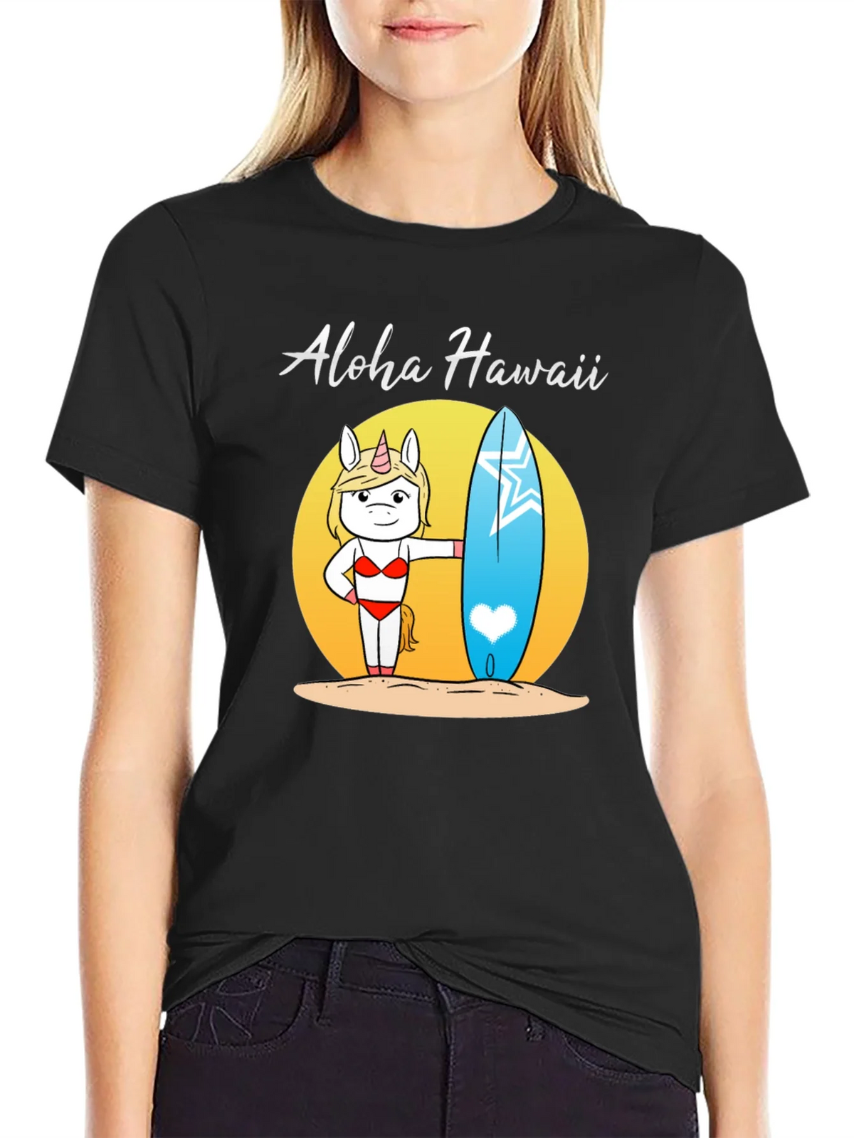 Aloha Hawaii Unicorn Surf T-Shirt product image 2