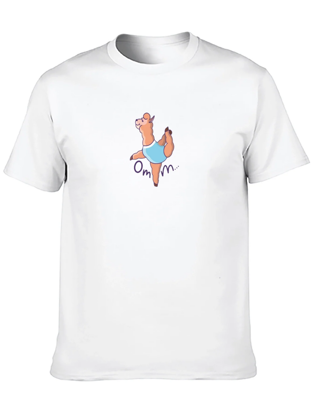 Yoga Llama Mens Graphic T-Shirt - Black product image 3