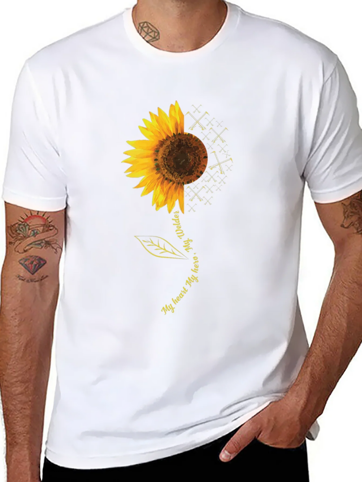 Welder Hero Sunflower Graphic Tee product image 7