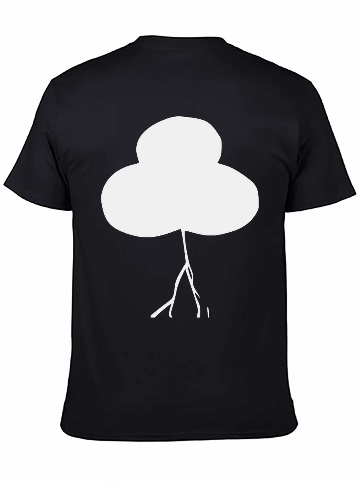 Abstract White Tree Graphic Black T-Shirt product image 4