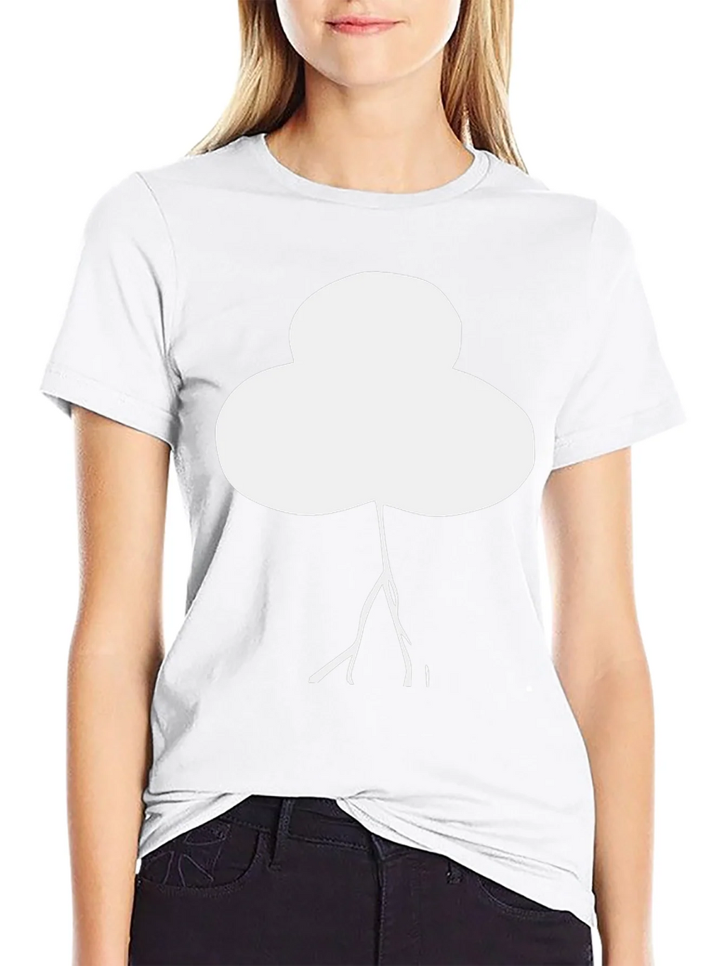 Abstract White Tree Graphic Black T-Shirt product image 8