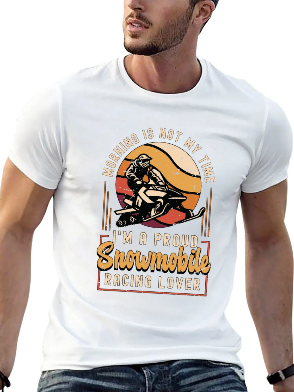 Snowmobile Racing Lover Graphic Tee product image 12