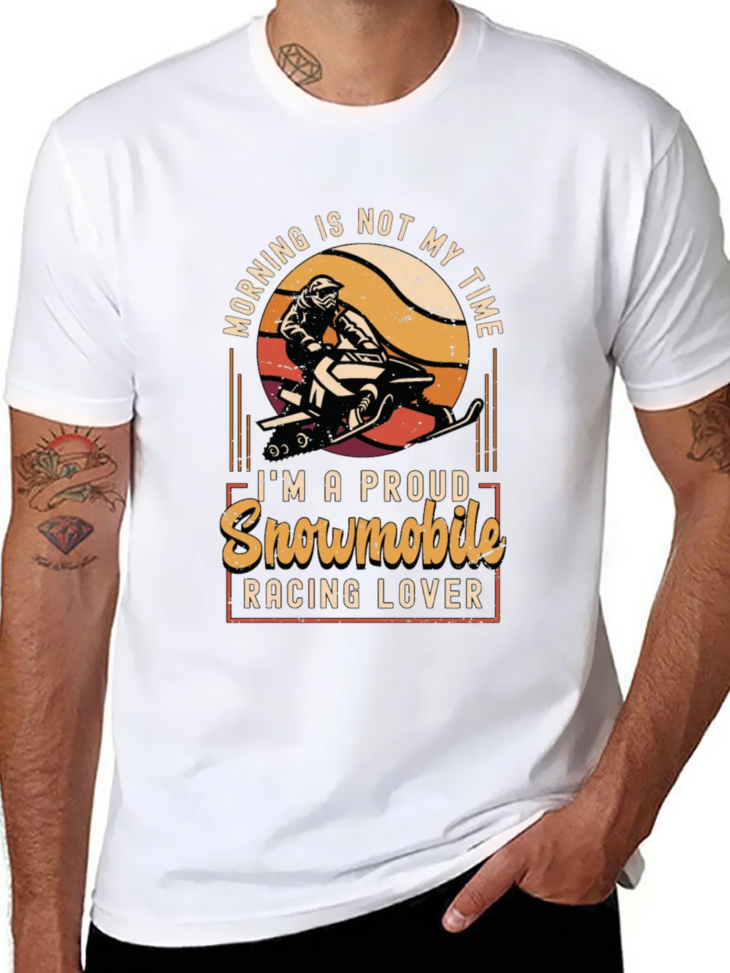 Snowmobile Racing Lover Graphic Tee product image 7