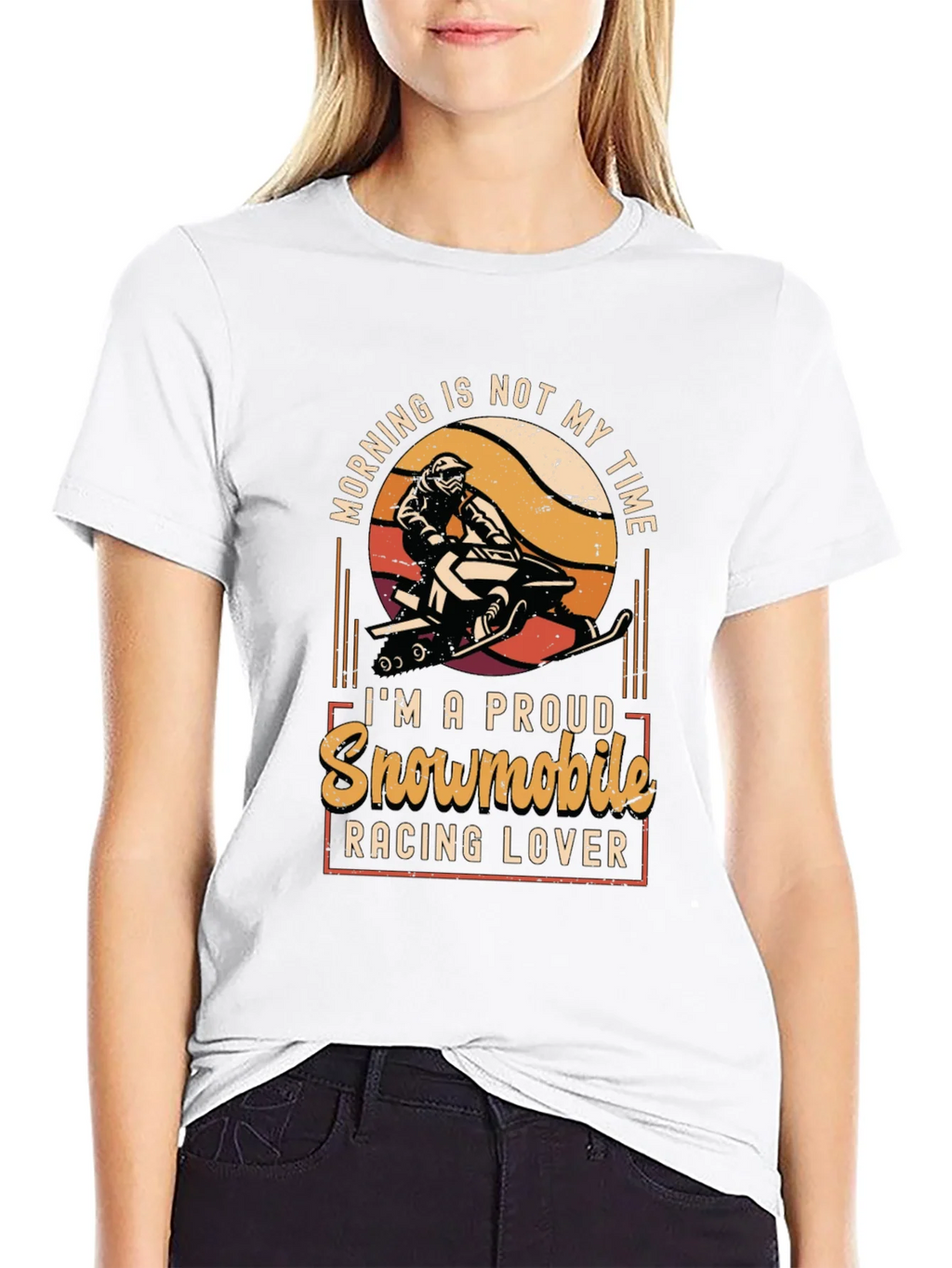 Snowmobile Racing Lover Graphic Tee product image 8