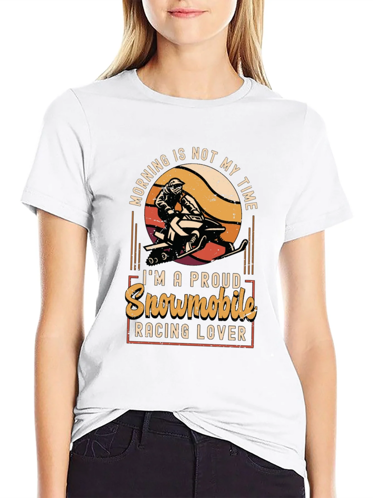 Snowmobile Racing Lover Graphic Tee product image 8
