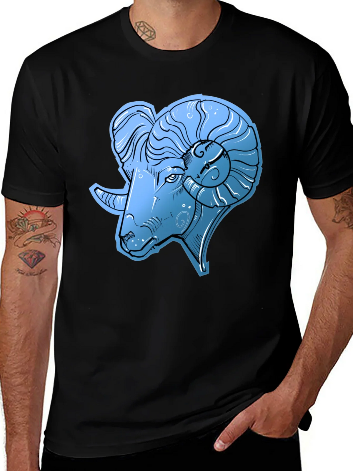 Aries Zodiac Ram Graphic T-Shirt product image 1