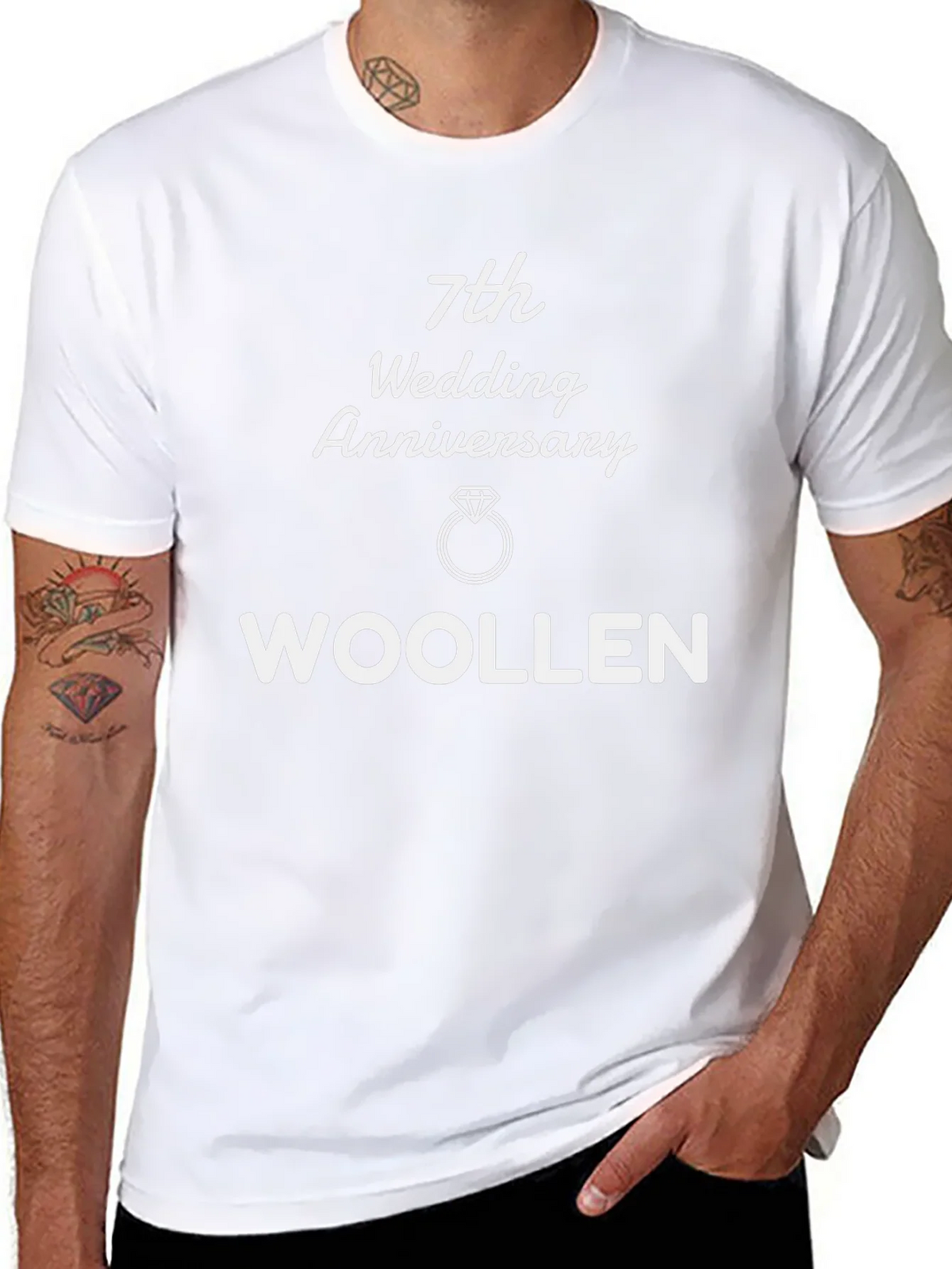 7th Anniversary Woollen T-Shirt - Gift product image 7