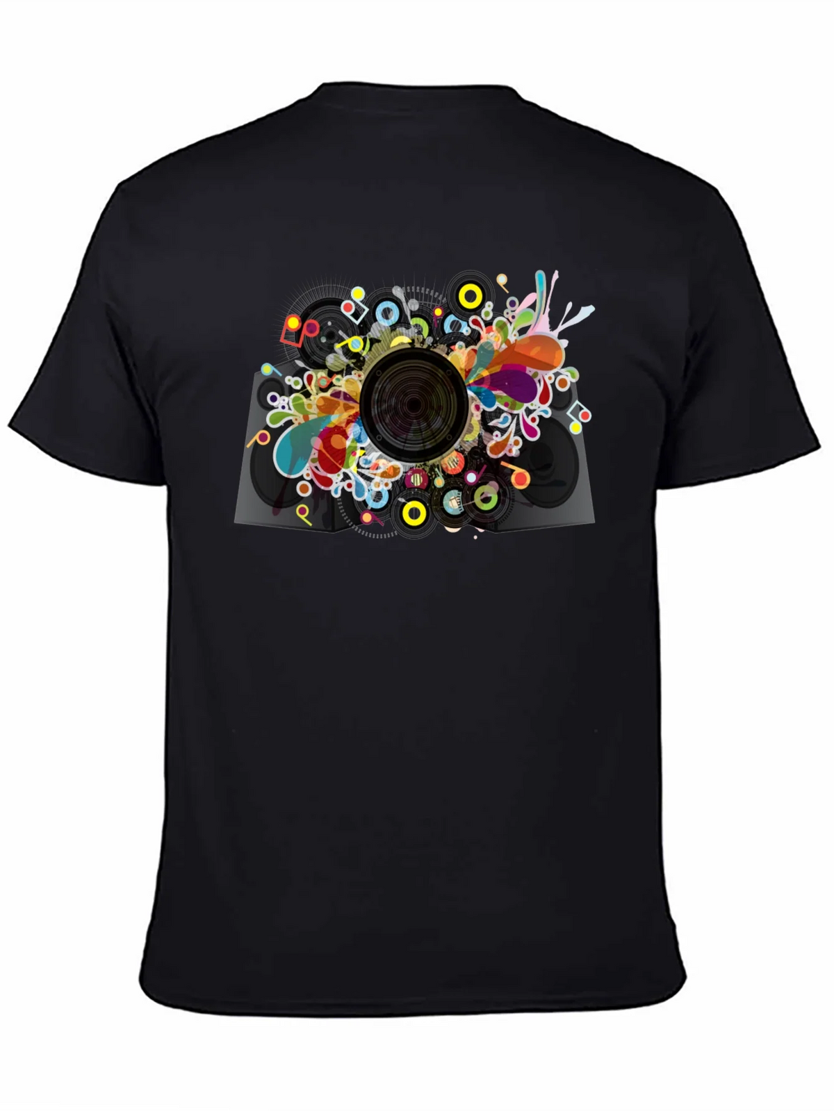Abstract Speaker Graphic T-Shirt - Mens Black Tee product image 4