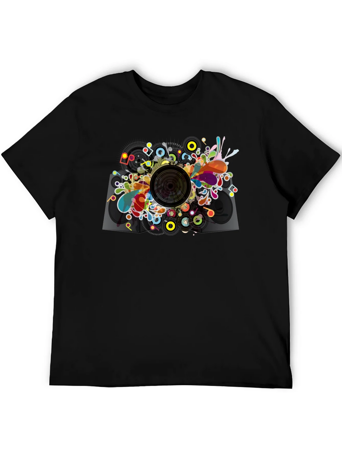 Abstract Speaker Graphic T-Shirt - Mens Black Tee product image 5
