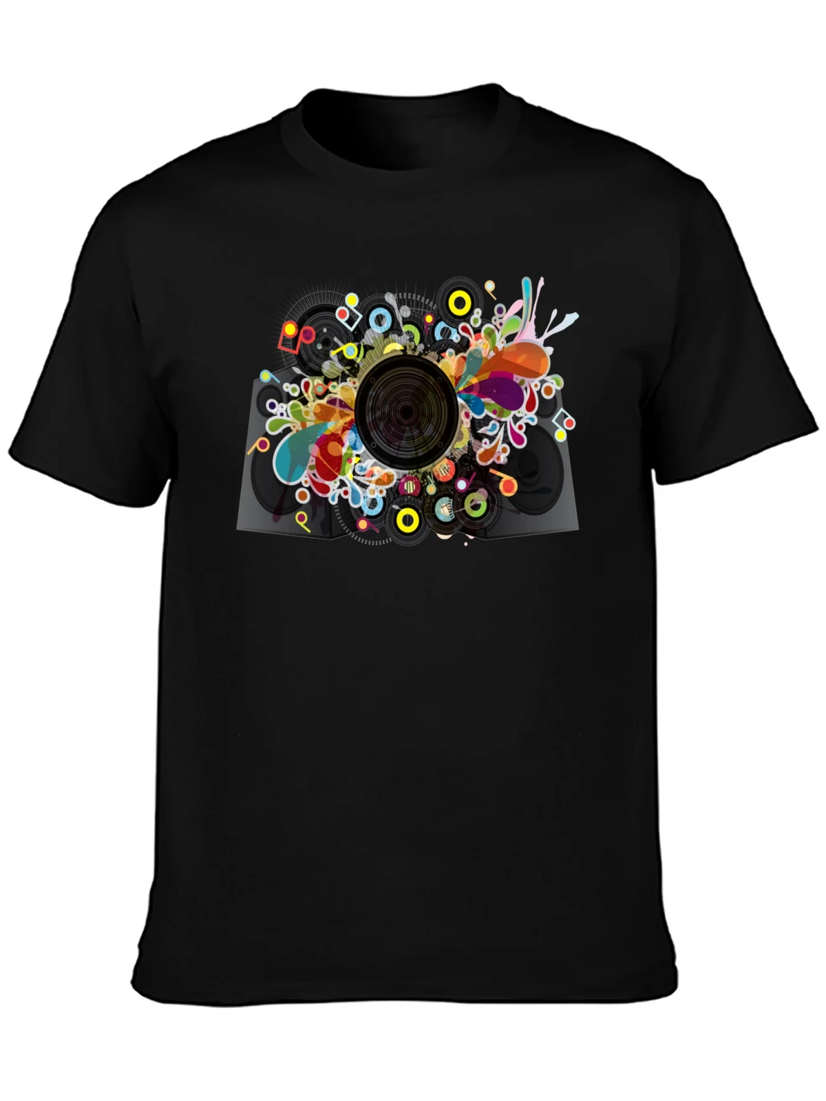 Abstract Speaker Graphic T-Shirt - Mens Black Tee product image 3