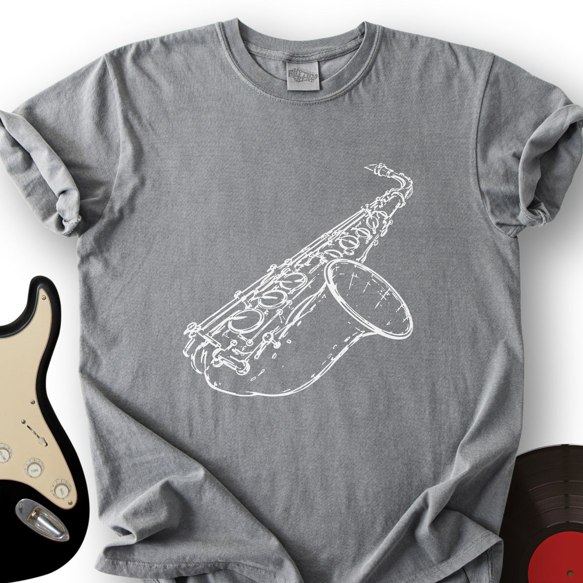 Saxophone Sketch T-Shirt product image 6