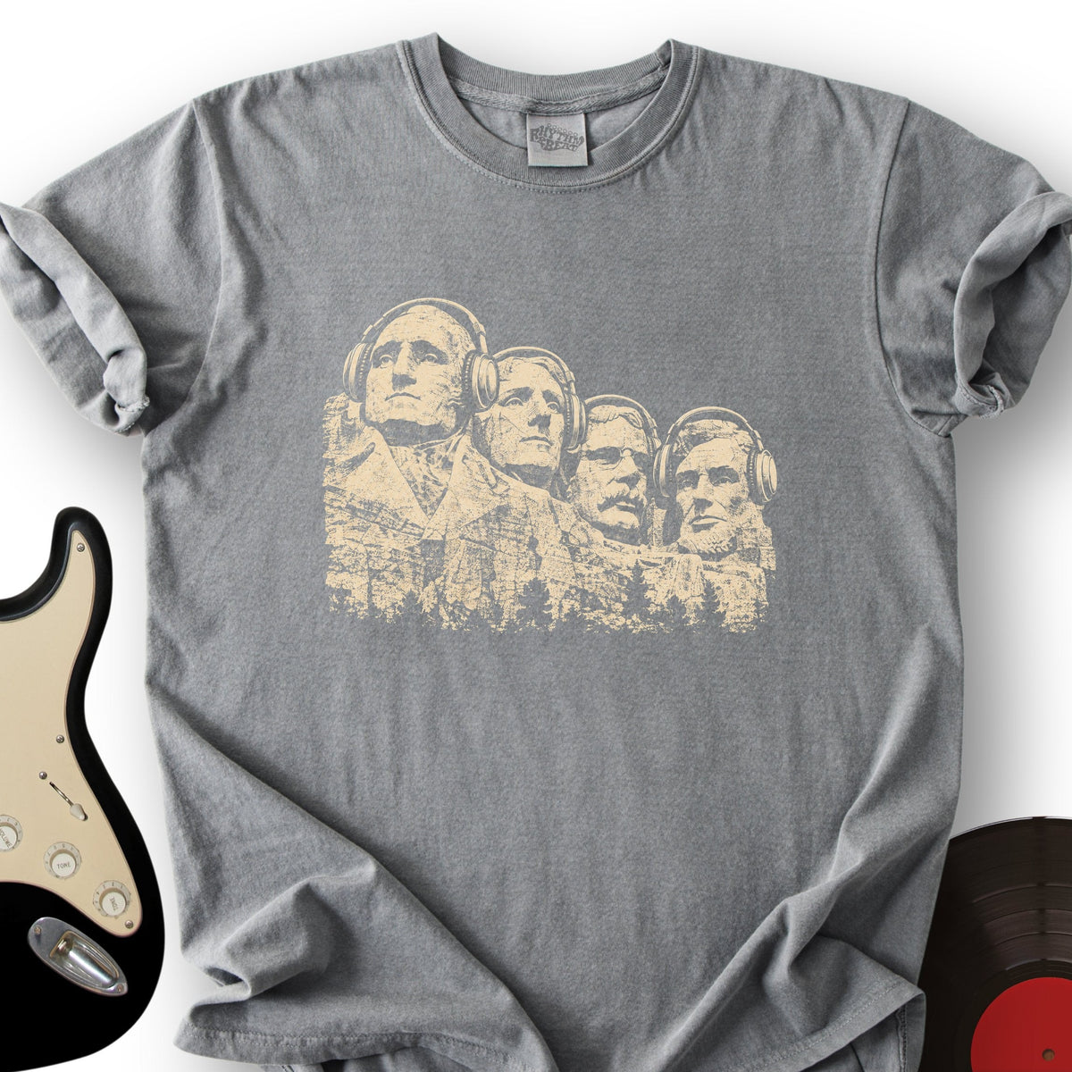 Mount Rushmore Headphones T-Shirt product image 6