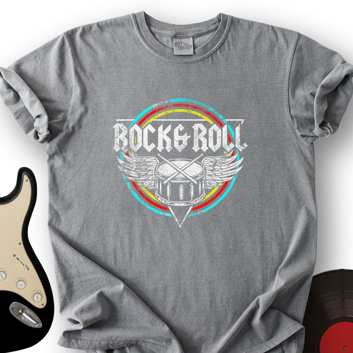 Retro Rock And Roll Drums T-Shirt product image 4