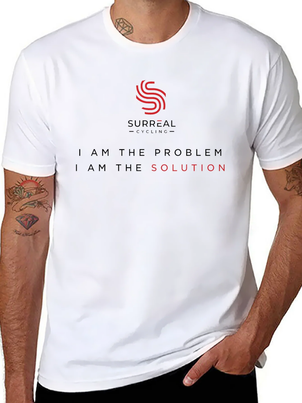 Surreal Cycling T-Shirt - Problem/Solution - Soft Cotton Tee product image 7