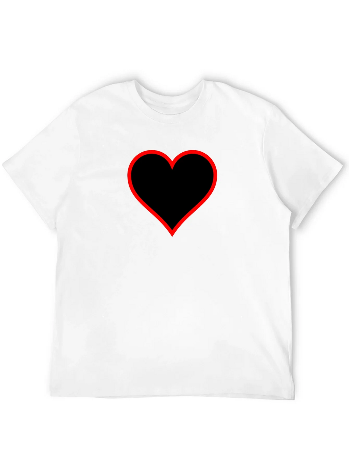 Heart Graphic Tee - Black Cotton Blend product image 11