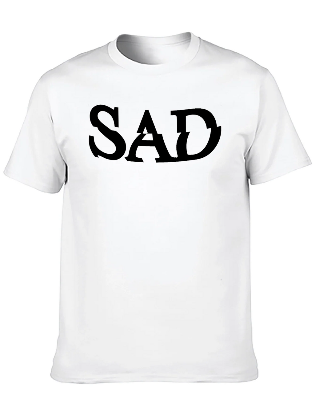 SAD Graphic Print Black T-Shirt - Mens Casual Tee product image 9