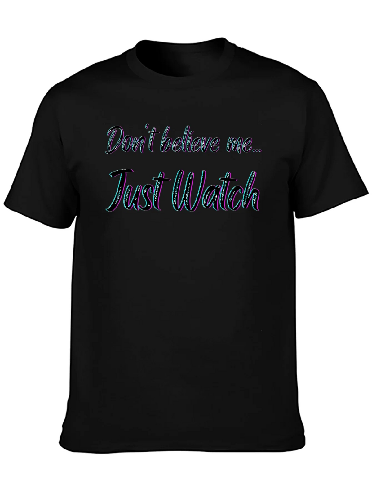 Just Watch Mens Black Graphic Tee product image 3