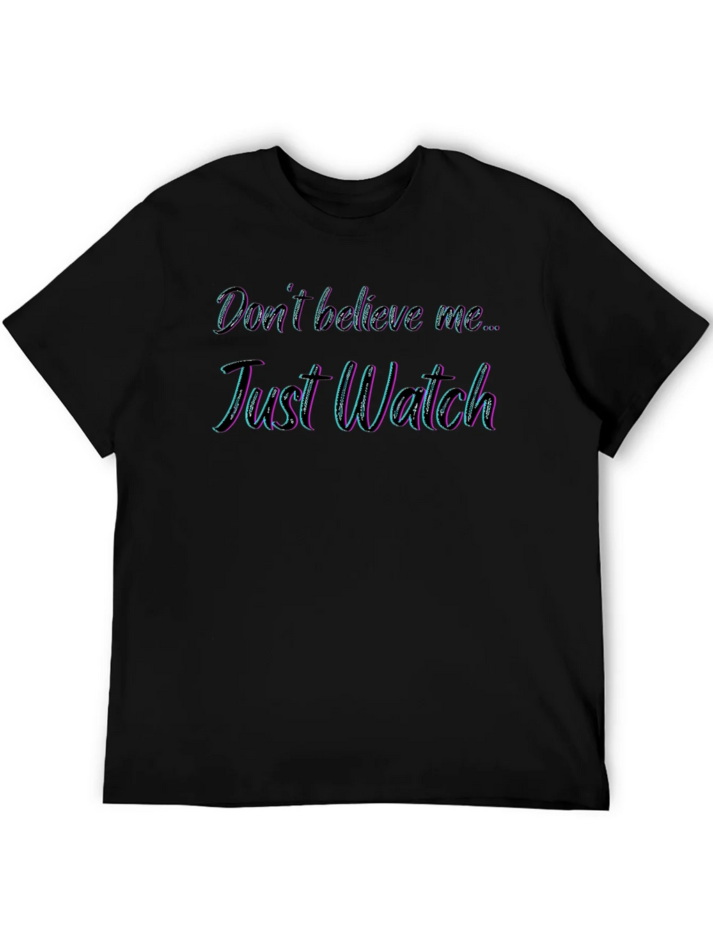 Just Watch Mens Black Graphic Tee product image 5