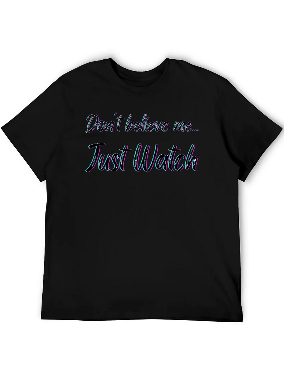 Just Watch Mens Black Graphic Tee product image 5